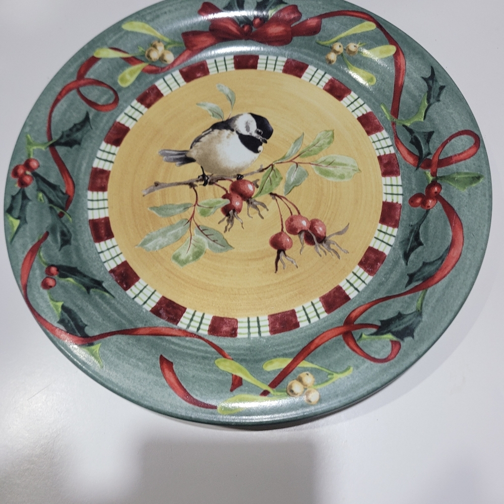 4 Lenox Pattern Winter Greetings Everyday Dinner Plates - Picture 5 of 9